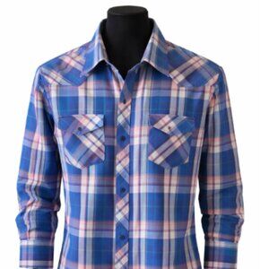 Wrangler Multicolor Plaid Button-Up Shirt – Men’s XL – Good Condition